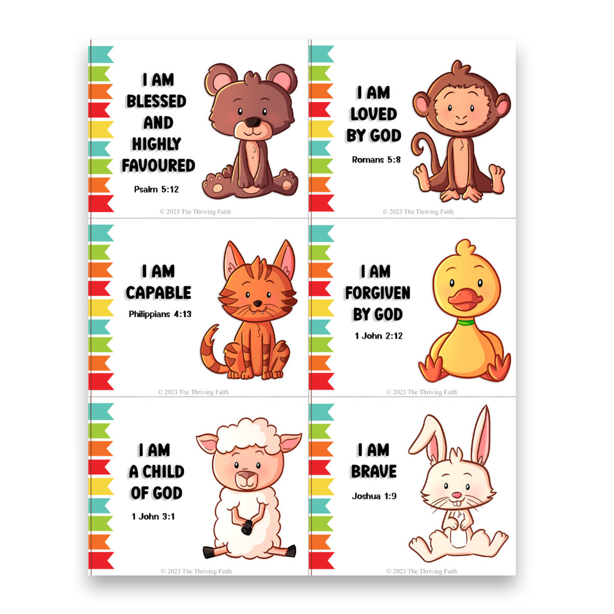Kids "I AM" Declaration Cards