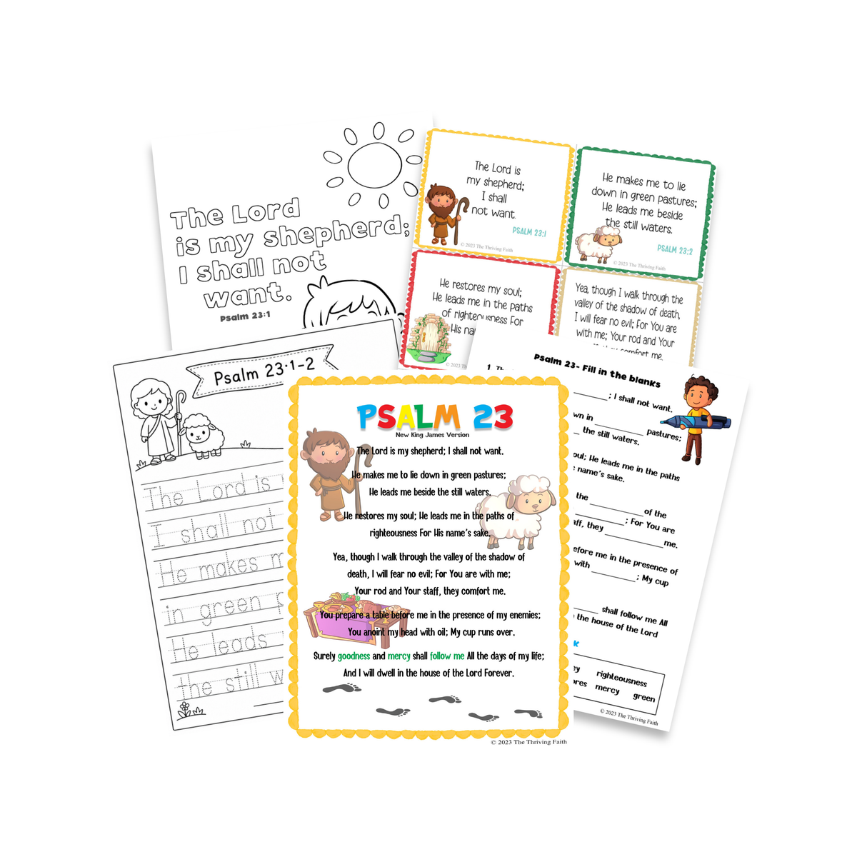Psalm 23 Learning Pack For Kids