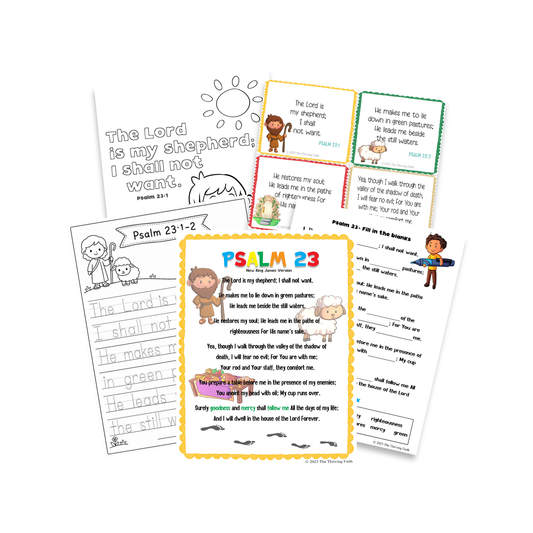 Psalm 23 Learning Pack For Kids