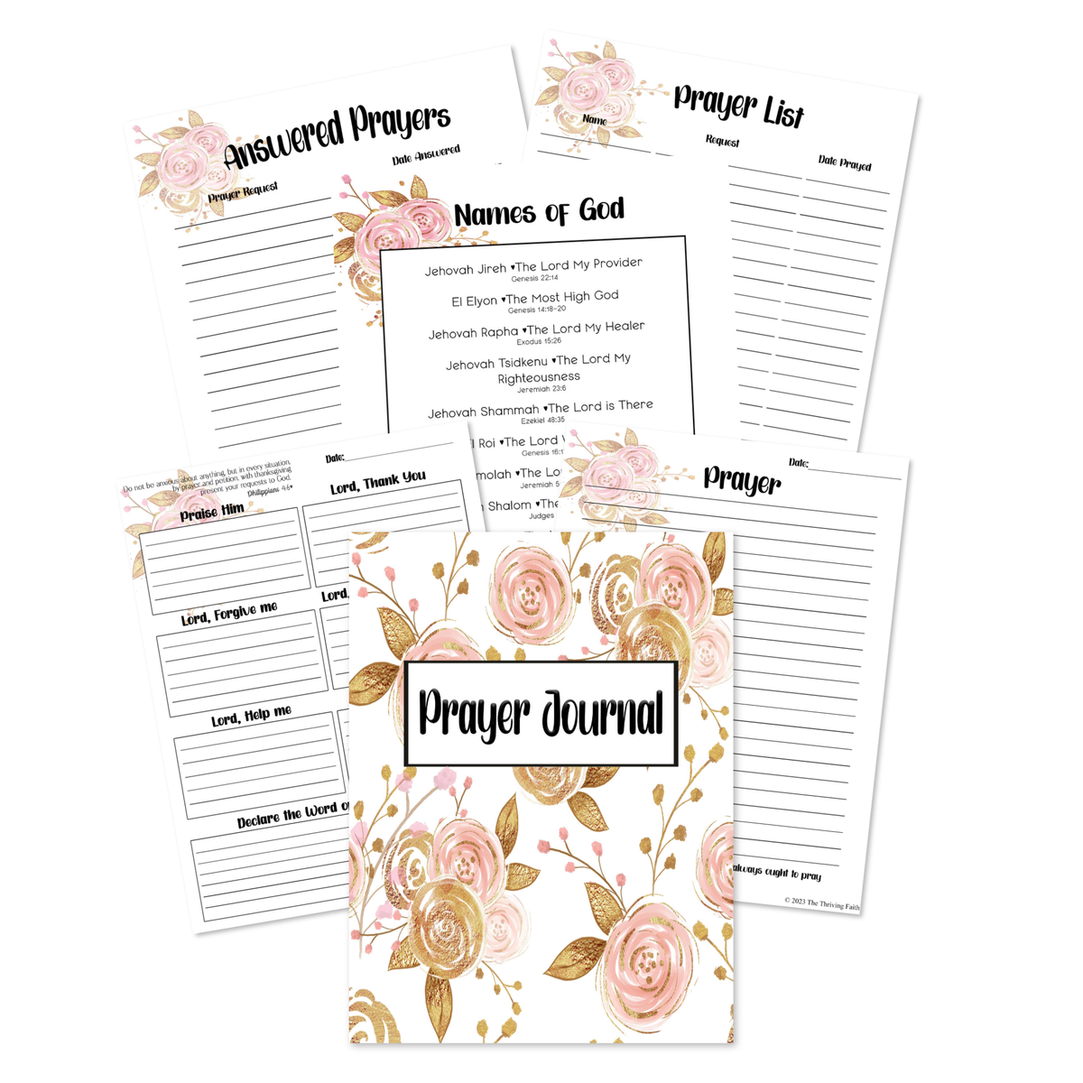 Pink Floral Prayer Journal