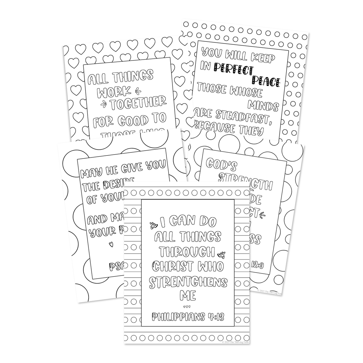 Encouraging Scripture Colouring Pages
